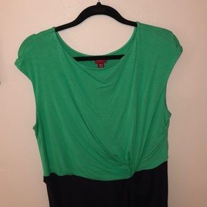 Two-tone knotted dress